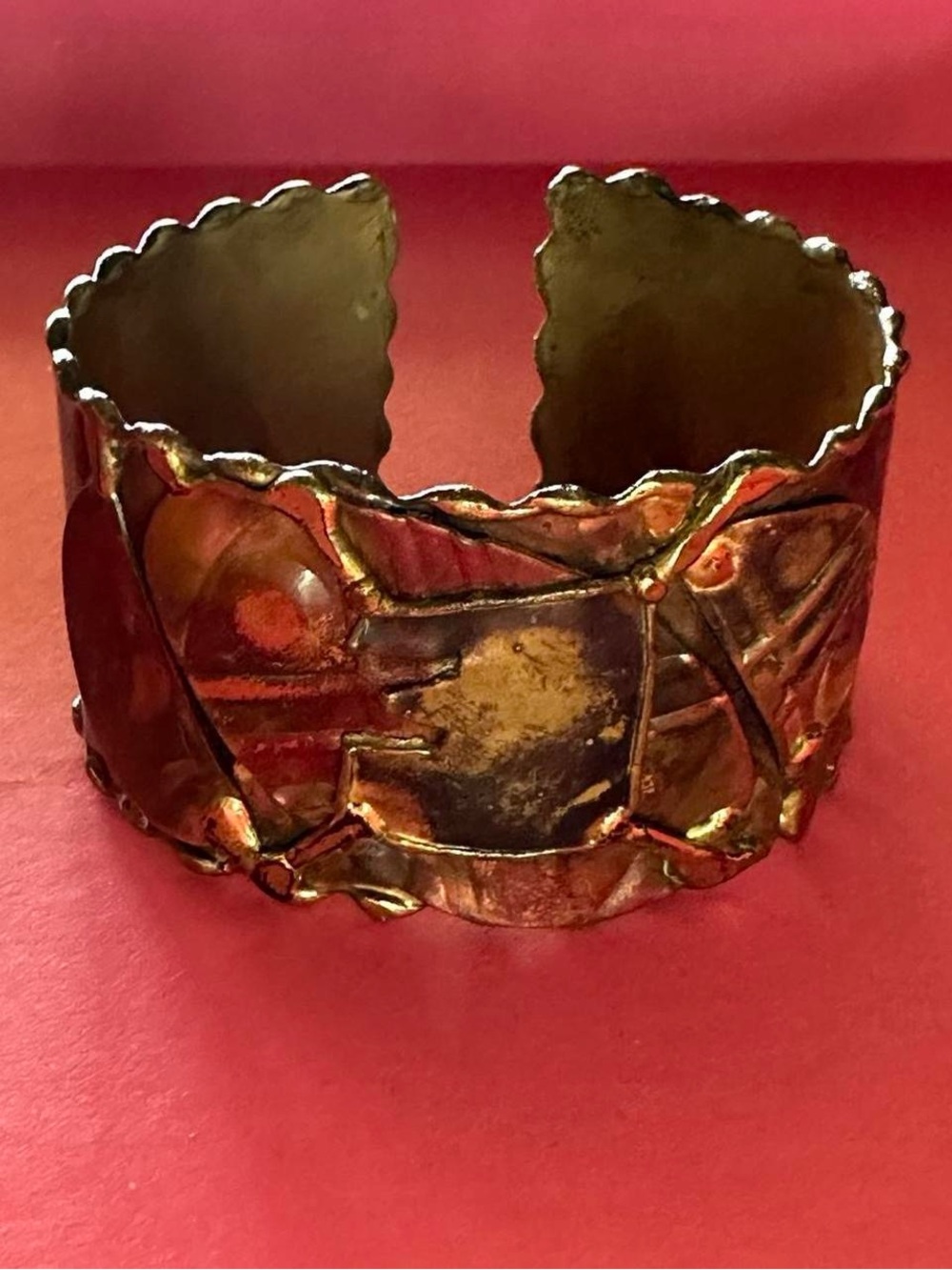 Handmade unique metal bracelet. One of a kind and only one.